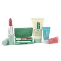 CLINIQUE by Clinique Travel Set: DDML 30ml + Turnaround Conc. 7ml + Eye Palette + Lipstick + Lip Gloss + Bag--5pcs+1bag