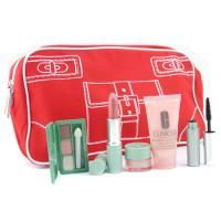 CLINIQUE by Clinique Travel Set: Moisture Surge Extra 30ml +All About Eyes 5ml +Mini Eye Palette + Masc.+ Lipstick + Bag--5pcs+1bag