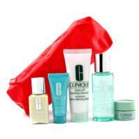 CLINIQUE by Clinique Travel Set: Cleanser + Moisture Lotion 2 + DDML + Turnaround Concentrate + Superdefense + Bag--5pcs+1bag