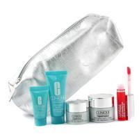 CLINIQUE by Clinique Travel Set: Night Cream + Eye Cream + Turnaround Renewer + Turnaround Mask + Lip Gloss + Bag--5pcs+1bagclinique 