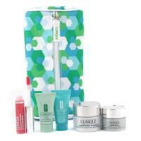 CLINIQUE by Clinique Travel Set: Face Scrub + Repairwear Contour + Eye Cream + Turnaround Renewer + Lip Gloss + Bag--5pcs+1bagclinique 