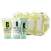 CLINIQUE by Clinique Travel Set: Cream Cleanser 30ml + DDML 30ml + Continuous Moisturizer 15ml + Bag--3pcs+1bagclinique 