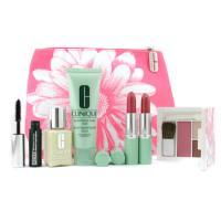 CLINIQUE by Clinique Travel Set: DDML 30ml + Liq. Soap 50ml + Mini Palette + Masc. + 2x Lipstick + Bag--6pcs+1bagclinique 