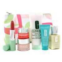 CLINIQUE by Clinique Travel Set: Cleanser 50ml + DDML 30ml + Moisture Surge Extra 15ml + All About Eyes Rich 7ml + Conc.--6pcs+1bag