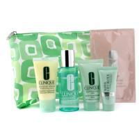 CLINIQUE by Clinique Travel Set: Facial Soap + Lotion 2 + DDML + Super City Block + Mask + Bag--5pcs+1bag