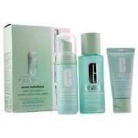 CLINIQUE by Clinique Acne Solutions Clear Skin System: Cleansing Foam 50ml+ Clarifying Ltn 100ml+ Moisturizer 30ml--3pcsclinique 