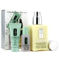 CLINIQUE by Clinique Travel Set ( D/C ): DDML 125ml + Liquid Facial Soap Mild 15ml + Clarifying Lotion 2 15ml--3pcsclinique 