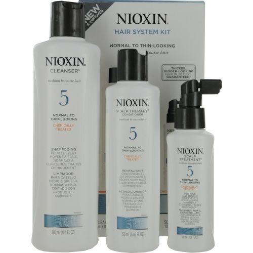 NIOXIN by Nioxin SET-3 PIECE MAINTENANCE KIT SYSTEM 5 WITH CLEANSER 10.1 OZ & SCALP THERAPY 5.1 OZ & SCALP TREATMENT 3.4 OZnioxin 