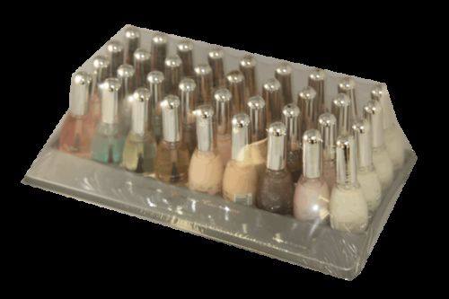 NAIL POLISH 'SILVER CAP' TRAY 14 - 36 PIECES; 9 SHADESnail 