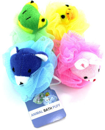 Animal Bath Poofs Case Pack 24animal 