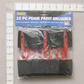 10Pc Foam Paint Brushes Case Pack 72foam 