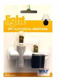 2 Piece Electrical Adaptors Case Pack 72