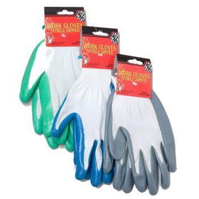 Work Gloves, Nitrile Dipped Cotton Case Pack 36
