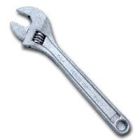 WRENCH ADJUSTABLE 8IN. CHROME PLATEDwrench 