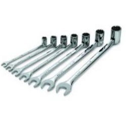 WRENCH SET COMBINATION FLEX 7PC 12 PT MET HI POLwrench 