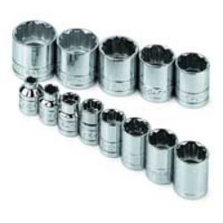SOCKET SET 3/8IN. DRIVE 13PC SAE STD 12 POINTsocket 
