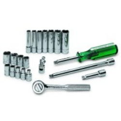 TOOL SET 1/4IN. DRIVE 21PC SAE 6 PT W/RATCHtool 