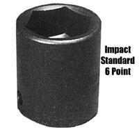 SOCKET IMPACT 1-3/8IN. 1/2IN. DRIVE STANDARD 6 PTsocket 