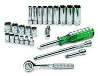 TOOL SET 1/4IN. DRIVE 25PC MET STD&DEEP +RATCHtool 