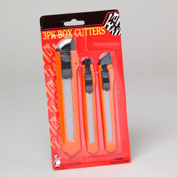 Plastic Box Cutters 3Pack Case Pack 72plastic 