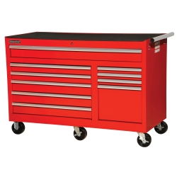 56\" X 24\" 10 DRAWER CABINET RED