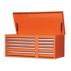 42\" 10 DRAWER CHEST W/RB SLIDES ORANGEdrawer 