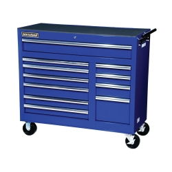 40\"BLUE 11-DRAWER ROLLER CABINET- RLR BEARING