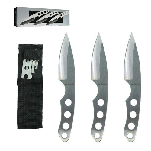 Whetstone&#8482; Silver Trio Ninja Throwing Knife Set