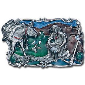 Belt Buckle - Panning for Goldpewter 