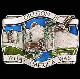 Belt Buckle - Oregon Is What America Waspewter 