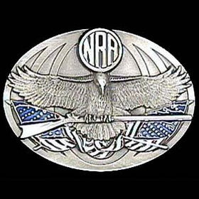 Pewter Belt Buckle - NRA Eaglepewter 
