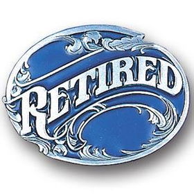 Belt Buckle - Retired with Scrollpewter 