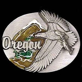 Belt Buckle -Oregon  Eagle/Mountainpewter 