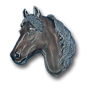 Pewter Belt Buckle - Free Form Horse Headpewter 