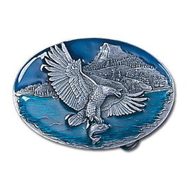 Pewter Belt Buckle - Eagle Catching Fishpewter 