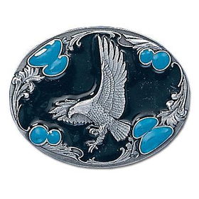 Belt Buckle - Landing Eagle Silhouettepewter 