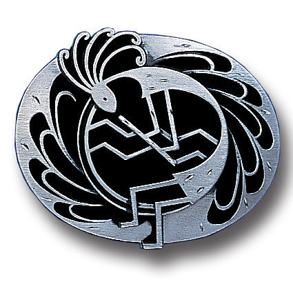 Belt Buckle - Kokopelli  (Diamond Cut)pewter 