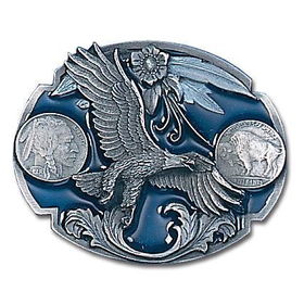 Belt Buckle - Eagle/Indian Nickelspewter 