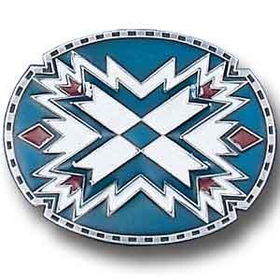 Belt Buckle - Southwestern Oval Bluepewter 