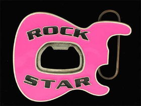 Rock Star Belt Buckle - Neon Pinkrock 