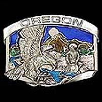 Belt Buckle Oregon Gold minerpewter 