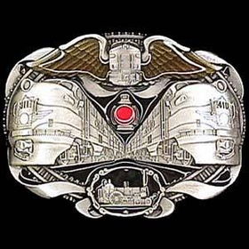 Pewter Belt Buckle - Locomotivespewter 