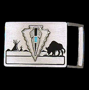 Belt Buckle - Arrowhead (1 1/4"")pewter 