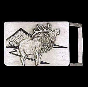Belt Buckle - Elk (1 1/4"")pewter 