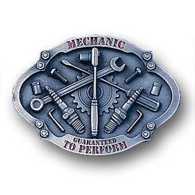 Pewter Belt Buckle - Mechanic 3Dpewter 
