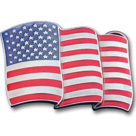 Pewter Belt Buckle - American Flagpewter 