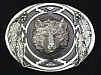Pewter Belt Buckle - Wolf (Diamond Cut)pewter 
