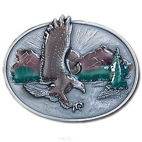 Pewter Belt Buckle - Eagle Over Mountainspewter 