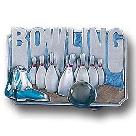 Pewter Belt Buckle - Bowling 3Dpewter 