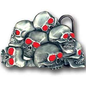 Pewter Belt Buckle - Skull - Redpewter 